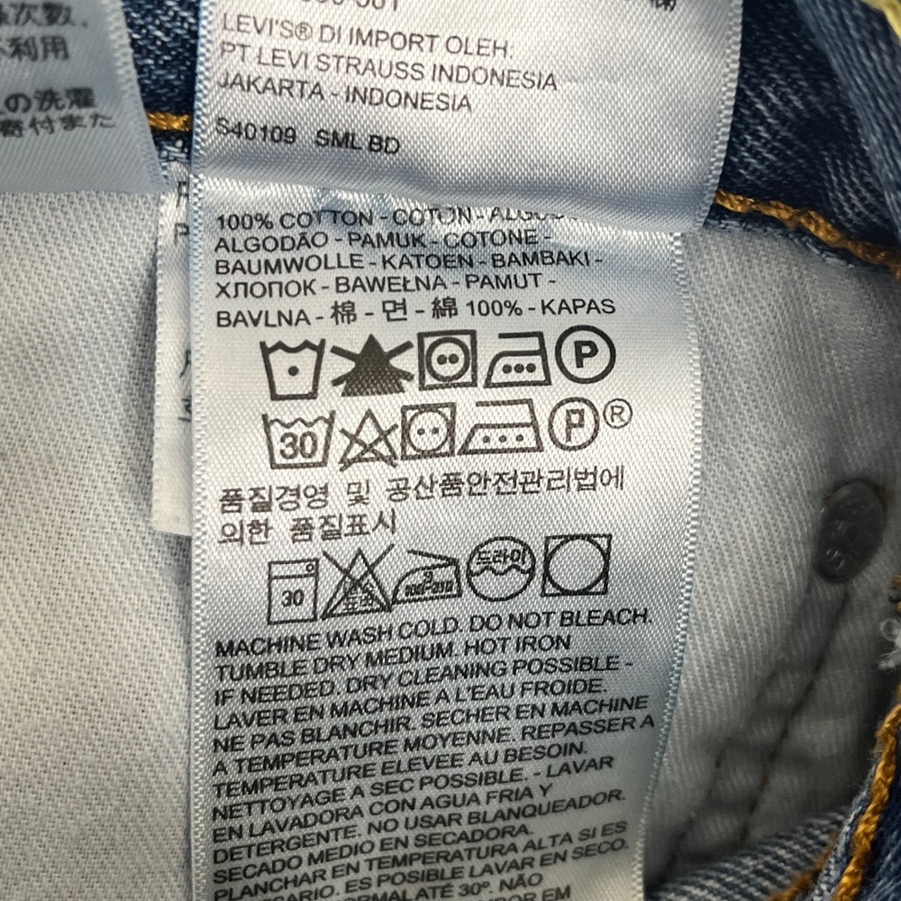 Levi Strauss & Co. 505 Mens Size 36x29 Straight Ankle Jeans Blue Denim 5-Pocket - Picture 4 of 12